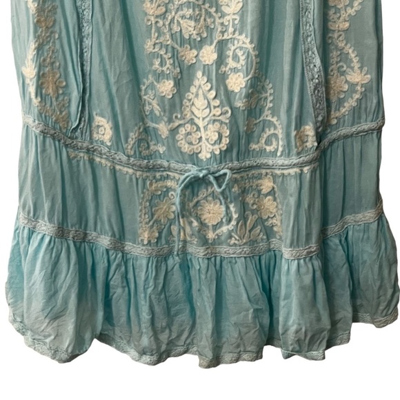 Melissa Odabash Jaz embroidered voile dress or swim cover up M coastal beachy - Picture 5 of 16
